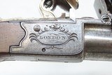 BARTON of LONDON Antique BOXLOCK British FLINTLOCK .44 Pocket/Muff PistolSMALL Early 1800s Self Defense BELT/POCKET Pistol - 14 of 18