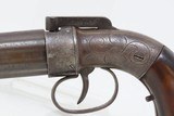 GOLD RUSH Era ALLEN & THURBER Antique WORCHESTER Period PEPPERBOX Revolver
ENGRAVED First DA Revolving Percussion Pistol - 4 of 19