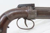 GOLD RUSH Era ALLEN & THURBER Antique WORCHESTER Period PEPPERBOX Revolver
ENGRAVED First DA Revolving Percussion Pistol - 18 of 19