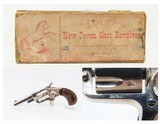 Very Nice FACTORY BOXED Antique COLT NEW LINE .22 RF Pocket Revolver 7 SHOT THREE DIGIT Serial Number with NICKEL/BLUE Plating