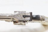 Nice ENGRAVED Antique SMITH & WESSON .32 DA Revolver NICKEL w/PEARL GRIP Mid-1890s 4th Model Self Defense Revolver - 7 of 18