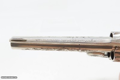 Nice ENGRAVED Antique SMITH & WESSON .32 DA Revolver NICKEL w/PEARL GRIP Mid-1890s 4th Model Self Defense Revolver - Image 8 of 18