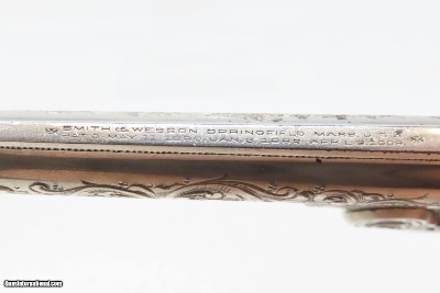 Nice ENGRAVED Antique SMITH & WESSON .32 DA Revolver NICKEL w/PEARL GRIP Mid-1890s 4th Model Self Defense Revolver - Image 9 of 18