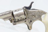 LETTERED Antique NEW YORK ENGRAVED COLT “Open Top” Revolver PEARL GRIPSColt’s Answer to Smith & Wesson’s No. 1 Revolver - 4 of 17