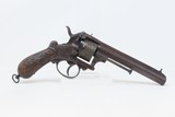 Civil War Era LEFAUCHEUX Style Antique EUROPEAN 11mm PINFIRE DA Revolver
Mid-19th European Conceal/Carry Sidearm - 15 of 18