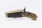 Scarce JAMES RODGERS “Self-Protector” Two Blade .32 Percussion KNIFE Pistol .32 Caliber PISTOL/KNIFE Combo with HORN GRIP - 2 of 19