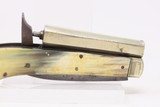 Scarce JAMES RODGERS “Self-Protector” Two Blade .32 Percussion KNIFE Pistol .32 Caliber PISTOL/KNIFE Combo with HORN GRIP - 16 of 19