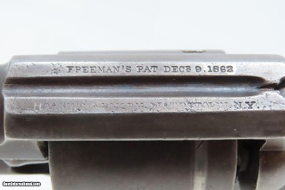 1 of 2,000 CIVIL WAR Antique HOARD’S ARMORY Army Model Percussion REVOLVERVery Scarce AUSTIN T. FREEMAN Patent Revolvers - Image 8 of 19