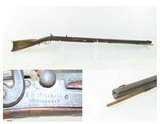 ENGRAVED Antique MID-19th CENTURY Half-Stock Percussion American LONG RIFLE Kentucky Style HUNTING/HOMESTEAD Long Rifle - 1 of 19