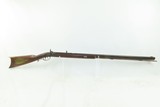 ENGRAVED Antique MID-19th CENTURY Half-Stock Percussion American LONG RIFLE Kentucky Style HUNTING/HOMESTEAD Long Rifle - 2 of 19