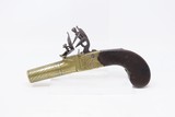 SHARPE of LONDON Brass ENGRAVED Flintlock POCKET/MUFF Self Defense Pistol - 2 of 18