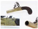 SHARPE of LONDON Brass ENGRAVED Flintlock POCKET/MUFF Self Defense Pistol - 1 of 18