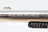 Lettered Antique COLT “NEW LINE” .30 RF ETCHED PANEL Pocket ANTIQUE IVORIES Nickel Plated SELF DEFENSE Hideout Revolver - 6 of 19