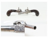 BRACE of SMALL ENGRAVED BELGIAN Pocket Pistols .32 Caliber Folding Trigger
Matched Pair of 19th Century Percussion Sidearms!