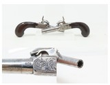 BRACE of SMALL ENGRAVED BELGIAN Pocket Pistols .32 Caliber Folding Trigger
Matched Pair of 19th Century Percussion Sidearms! - 1 of 25