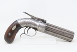 Antique STOCKING & Co. .28 Percussion PEPPERBOX Point & Shoot BELLY GUNENGRAVED Pre-CIVIL WAR Era 6-Shot Pepperbox - 15 of 18