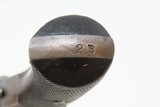 BRITISH Antique Folding Trigger 8mm PINFIRE DA RevolverLEFAUCHEUX British Proofed DOUBLE ACTION Conceal & Carry Gun - 13 of 21