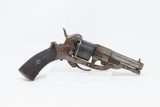 BRITISH Antique Folding Trigger 8mm PINFIRE DA RevolverLEFAUCHEUX British Proofed DOUBLE ACTION Conceal & Carry Gun - 17 of 21