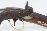 ENGRAVED Antique HENRY DERINGER .45 Percussion Pistol RIVERBOAT GAMBLERSCALIFORNIA GOLD RUSH Era Pistol w/SILVER INLAYS - 4 of 18