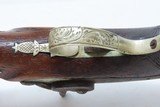 ENGRAVED Antique HENRY DERINGER .45 Percussion Pistol RIVERBOAT GAMBLERSCALIFORNIA GOLD RUSH Era Pistol w/SILVER INLAYS - 13 of 18