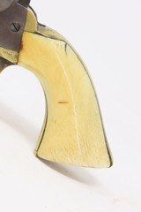 CIVIL WAR Antique COLT Model 1862 POLICE w/ MEXICAN EAGLE CARVED IVORY GRIP With PERIOD LEATHER BELT & HOLSTER - 4 of 20