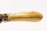 CIVIL WAR Antique COLT Model 1862 POLICE w/ MEXICAN EAGLE CARVED IVORY GRIP With PERIOD LEATHER BELT & HOLSTER - 9 of 20