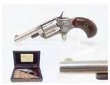 FINE CASED Antique COLT “NEW LINE” .30 Rimfire ETCHED PANEL Pocket Revolver Nickel Plated BRITISH PROOFED with ANTIQUE AMMO - 1 of 25