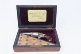 FINE CASED Antique COLT “NEW LINE” .30 Rimfire ETCHED PANEL Pocket Revolver Nickel Plated BRITISH PROOFED with ANTIQUE AMMO - 2 of 25