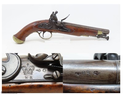 “DYC” UNIT MARKED BRITISH Antique DRAGOON Pattern 1796 Flintlock CAVALRY Devon Yeomanry Cavalry Marked Pistol