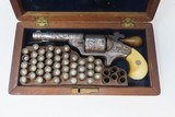 CASED, FULLY ENGRAVED Antique Moore’s Patent TEAT-FIRE Revolver IVORY GRIPS Front Loader That Circumvented S&W’s Patents - 3 of 20