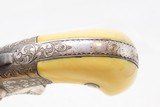 CASED, FULLY ENGRAVED Antique Moore’s Patent TEAT-FIRE Revolver IVORY GRIPS Front Loader That Circumvented S&W’s Patents - 10 of 20