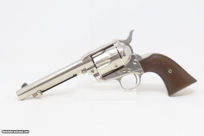 COLT Single Action Army Revolver.32-20 WCF NICKEL FINISH SAA C&R PEACEMAKER Colt 6-Shooter Made in 1912 - Image 2 of 19