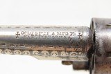 1874 mfg. FACTORY ENGRAVED Antique COLT “Open Top” .22 RF POCKET RevolverColt’s Answer to Smith & Wesson’s No. 1 Revolver - 9 of 19