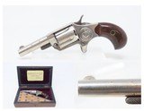 FINE CASED Antique COLT “NEW LINE” .30 Rimfire ETCHED PANEL Pocket Revolver Nickel Plated BRITISH PROOFED with ANTIQUE AMMO