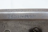 “C.L. DRAGOONS” CONFEDERATE ISSUE 3rd Model COLT DRAGOON Revolver Very Rare One of 100 with 8” BARREL out of 10,500 Total - 7 of 20