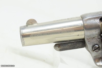 1883 mfr Antique COLT “NEW HOUSE” Model .38 CF ETCHED PANEL Revolver SCARCE With CUSTOM FITTED CASE - Image 9 of 24