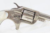 FACTORY LETTERED & ENGRAVED Antique COLT NEW LINE .22 RF POCKET Revolver
SELF DEFENSE Revolver w/NICKEL FINISH & PEARL GRIPS - 17 of 19