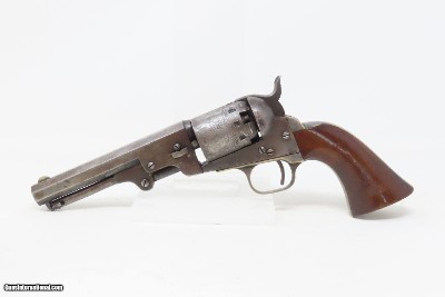1863 CIVIL WAR / WILD WEST Antique MANHATTAN .36 Percussion “NAVY” Revolver Third Series w/Multi-Panel ENGRAVED CYLINDER SCENE - Image 2 of 19