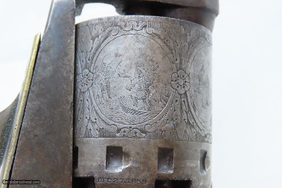 1863 CIVIL WAR / WILD WEST Antique MANHATTAN .36 Percussion “NAVY” Revolver Third Series w/Multi-Panel ENGRAVED CYLINDER SCENE - Image 11 of 19