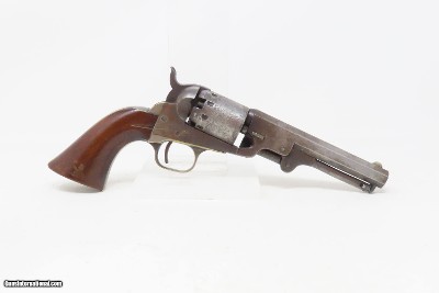1863 CIVIL WAR / WILD WEST Antique MANHATTAN .36 Percussion “NAVY” Revolver Third Series w/Multi-Panel ENGRAVED CYLINDER SCENE - Image 16 of 19