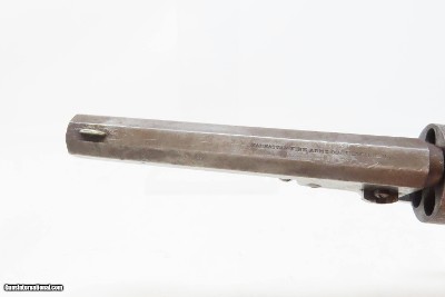 1863 CIVIL WAR / WILD WEST Antique MANHATTAN .36 Percussion “NAVY” Revolver Third Series w/Multi-Panel ENGRAVED CYLINDER SCENE - Image 9 of 19
