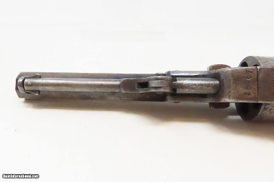 1863 CIVIL WAR / WILD WEST Antique MANHATTAN .36 Percussion “NAVY” Revolver Third Series w/Multi-Panel ENGRAVED CYLINDER SCENE - Image 15 of 19