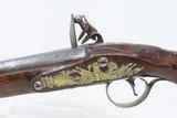 REVOLUTIONARY WAR Era CLARK of LONDON Antique British .62 FLINTLOCK Pistol
1760s-1770s ENGRAVED with GROTESQUE MASK Buttplate - 18 of 19