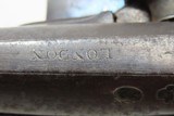 REVOLUTIONARY WAR Era CLARK of LONDON Antique British .62 FLINTLOCK Pistol
1760s-1770s ENGRAVED with GROTESQUE MASK Buttplate - 10 of 19