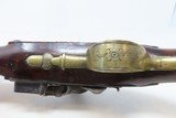 REVOLUTIONARY WAR Era CLARK of LONDON Antique British .62 FLINTLOCK Pistol
1760s-1770s ENGRAVED with GROTESQUE MASK Buttplate - 14 of 19