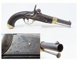 FRENCH TAHITI Antique Model 1822 T-Bis MILITARY Pistol POLYNESIA With 1962 Museum Letter Confirming Origin - 1 of 22