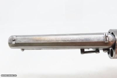 SCARCE Antique ENGRAVED T.K. BAKER Transitional .44 PERCUSSION RevolverUnique Early Single Barrel English Revolver! - Image 11 of 20
