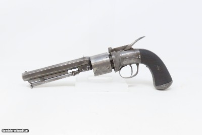 SCARCE Antique ENGRAVED T.K. BAKER Transitional .44 PERCUSSION RevolverUnique Early Single Barrel English Revolver! - Image 2 of 20