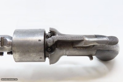 SCARCE Antique ENGRAVED T.K. BAKER Transitional .44 PERCUSSION RevolverUnique Early Single Barrel English Revolver! - Image 8 of 20
