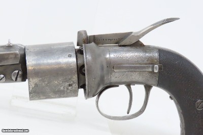SCARCE Antique ENGRAVED T.K. BAKER Transitional .44 PERCUSSION RevolverUnique Early Single Barrel English Revolver! - Image 4 of 20